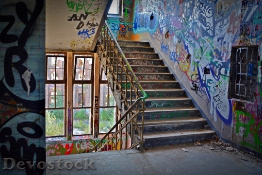 Devostock Stairs Art Creative 20935 4K