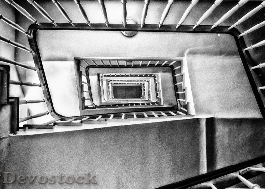 Devostock Stairs Light Black And White 32713 4K