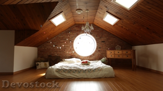 Devostock Wood Bed Bedroom 27143 4K