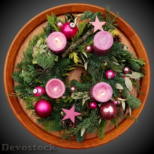 Devostock Advent Advent Wreath Christas 2 4K