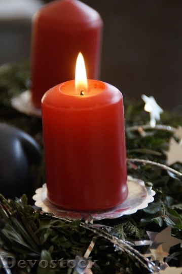 Devostock Advent Wreath Candle Avent 4K