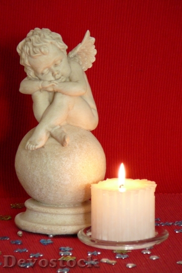 Devostock Angel Christmas Candle 130120 4K