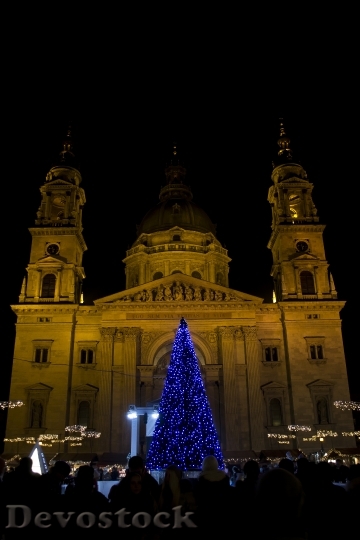 Devostock Basilica Budapest ChristmasWood 4K