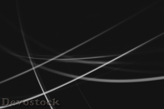 Devostock Black And White Lights Abstract Curves 4K