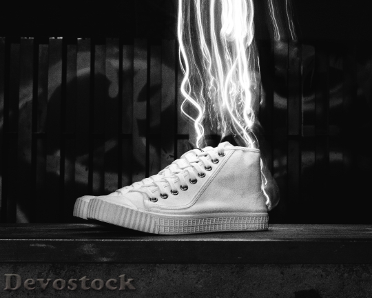 Devostock Black And White Shoes Sneakers 102320 4K