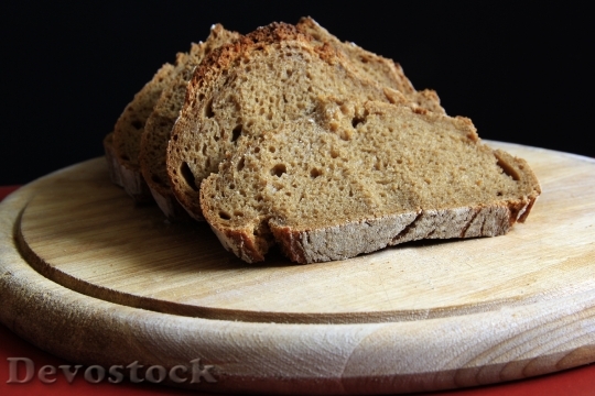 Devostock Bread Food Wood 16217 4K
