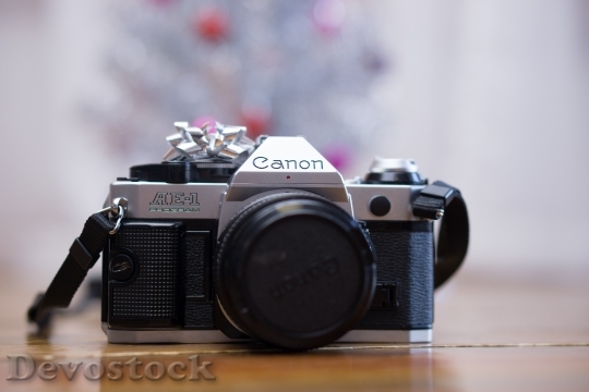 Devostock Camera Christmas Canon Vitage 4K