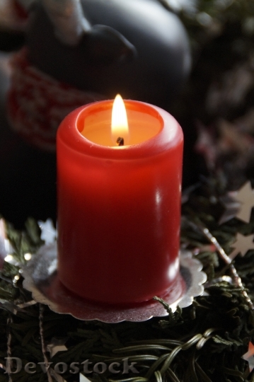 Devostock Candle Advent Advent Weath 4K