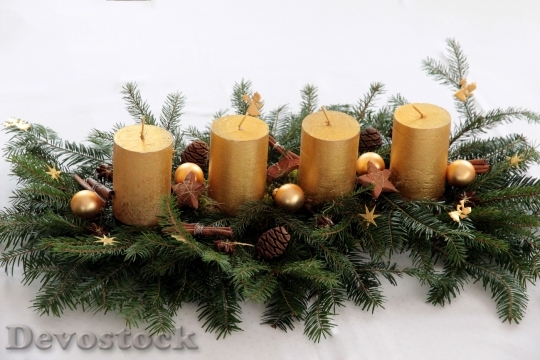 Devostock Candle Advent Wreath 104442 4K