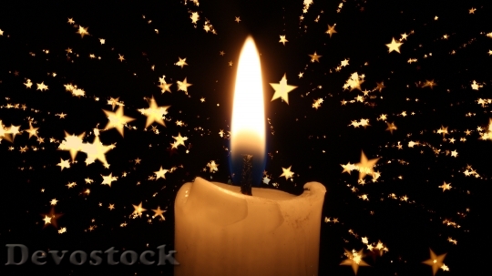 Devostock Candle Christmas Star Advnt 0 4K