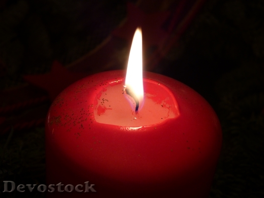 Devostock Candle Flame Christmas Avent 4K