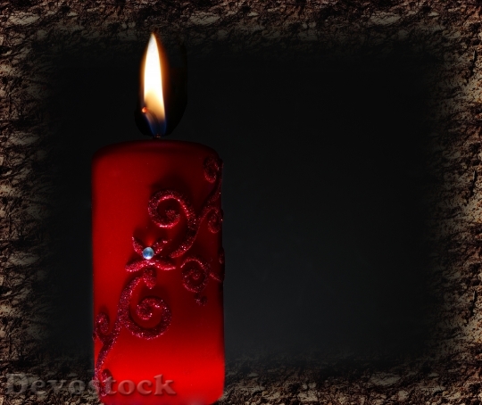 Devostock Candle Light Bil Red 4K