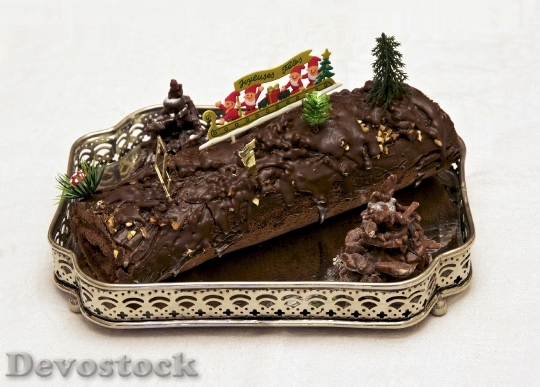 Devostock Chocolate Dessert Christmas Fench 4K
