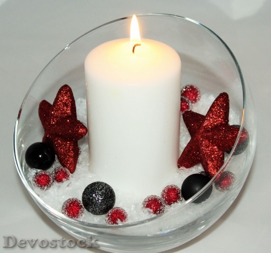 Devostock Christmas Advent Candle Liht 0 4K