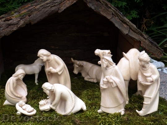 Devostock Christmas Advent Nativity Scne 3 4K