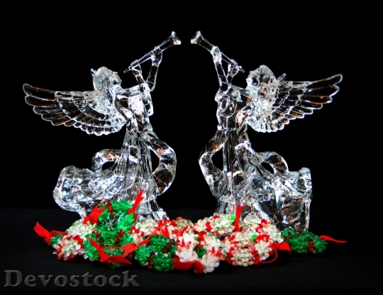 Devostock Christmas Angels Holiday Decoraions 4K