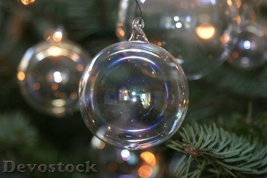 Devostock Christmas Balls Glass Chritmas 4K