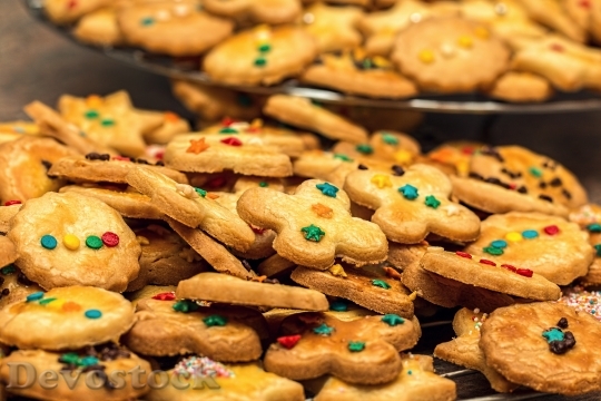 Devostock Christmas Cookies Christmas Bisuits 4K