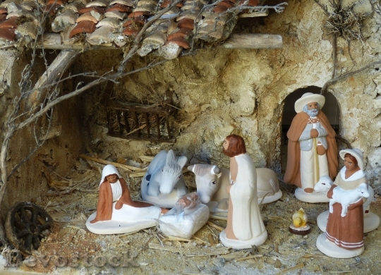 Devostock Christmas Crib Nativity Scne 2 4K