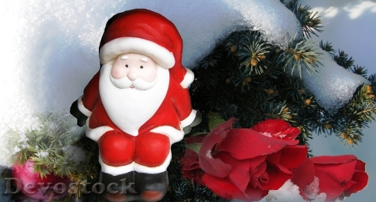 Devostock Christmas Decoration Santa laus 4K