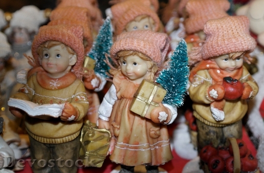 Devostock Christmas Dolls Advent Chritmas 4K
