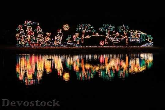 Devostock Christmas Lights Colors Hoiday 4K
