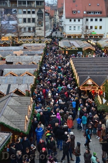 Devostock Christmas Market Ulm rowd 4K