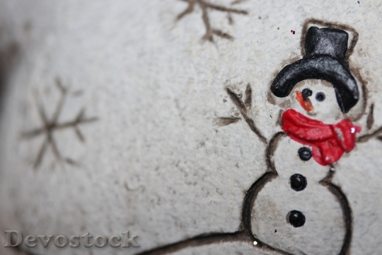 Devostock Christmas Snow Man Chritmas 4K