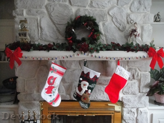 Devostock Christmas Stockings HearthXmas 4K