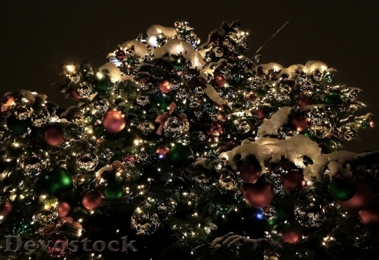 Devostock Christmas Tree Christmas Bals 0 4K