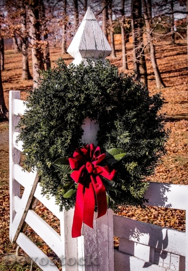 Devostock Christmas Wreath Gate Bowood 4K