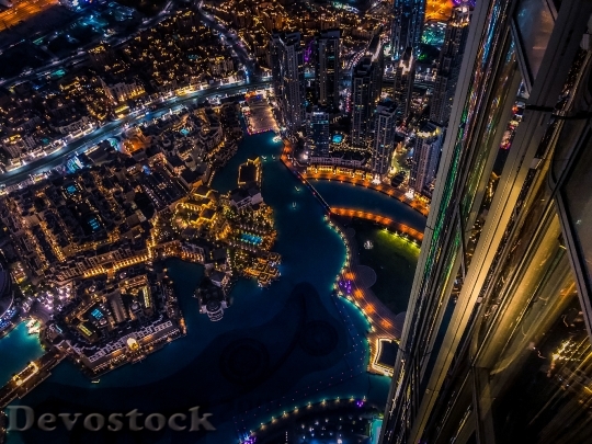 Devostock City Bird S Eye View Lights 167300 4K