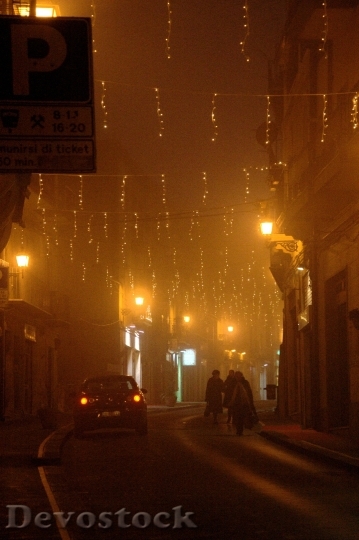 Devostock City Night Fog Goomy 4K