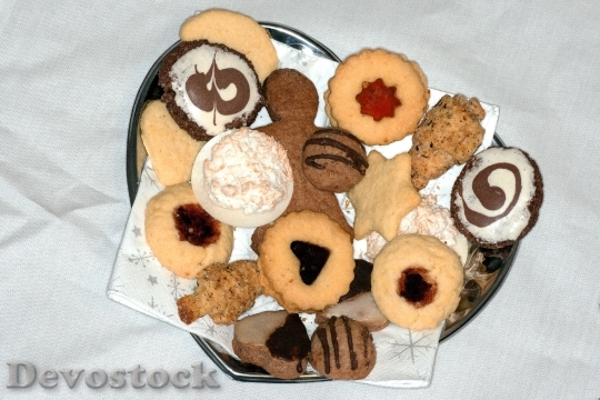 Devostock Cookie Christmas Cookies mall 4K