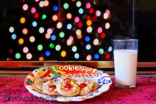 Devostock Cookies For Santa Chritmas 4K