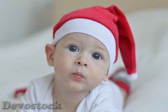 Devostock Cute Child ChristmasBaby 4K