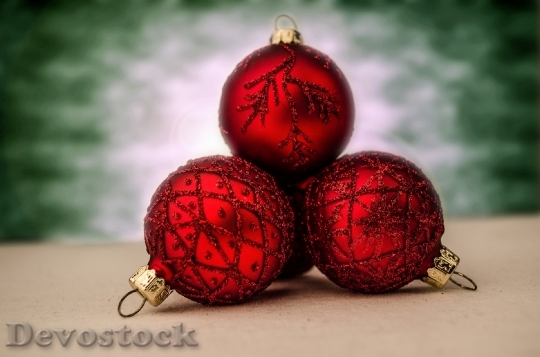 Devostock Decoration Red Christmas Tme 3 4K