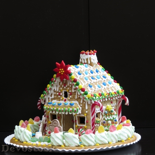 Devostock Gingerbread House Christmas Pastres 0 4K