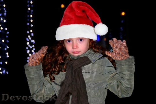 Devostock Girl Christmas Holidays hild 4K