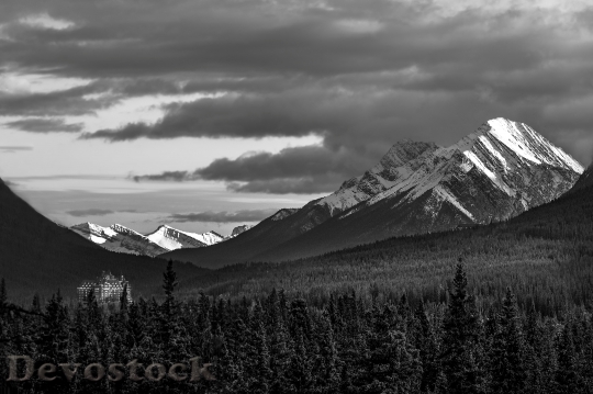 Devostock Glacier Snow Black And White 77302 4K