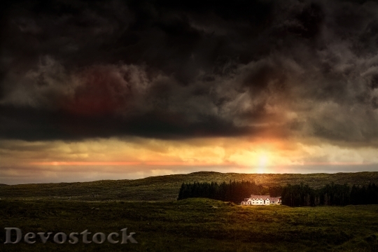 Devostock Light Landscape Sunset 10356 4K