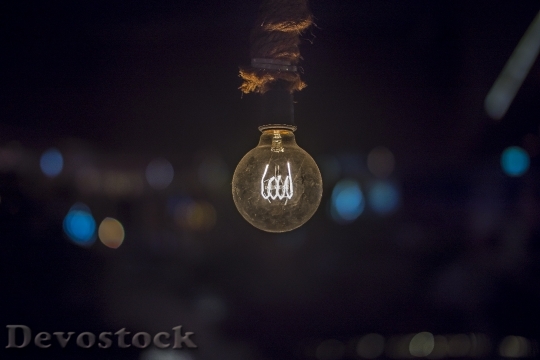 Devostock Light Light Bulb Illuminated 47789 4K