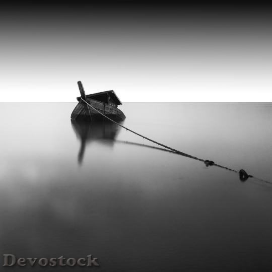 Devostock Light Sunset Boat 34875 4K