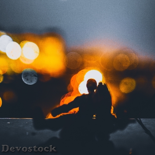 Devostock Light Sunset Dark 100933 4K