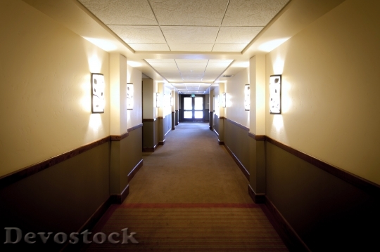 Devostock Lights Hotel Hallway 86181 4K