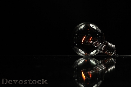 Devostock Mirror Light Black Glass 4K