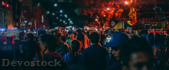 Devostock People Lights Blur 172334 4K