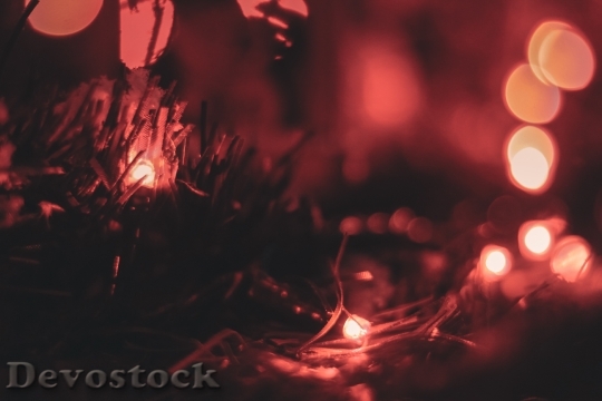 Devostock Red Lights Night 20457 4K