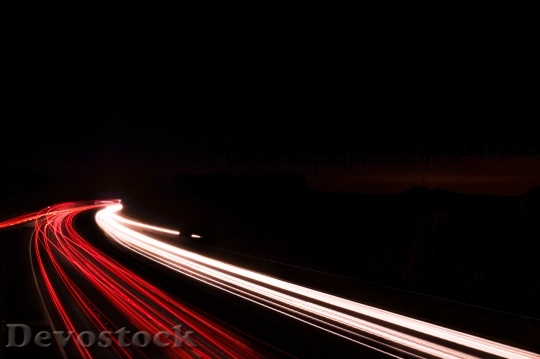 Devostock Road Lights Night66401 4K