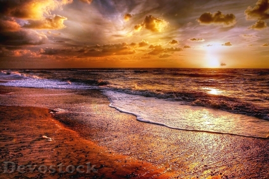 Devostock Sea Dawn Landscape 17210 4K
